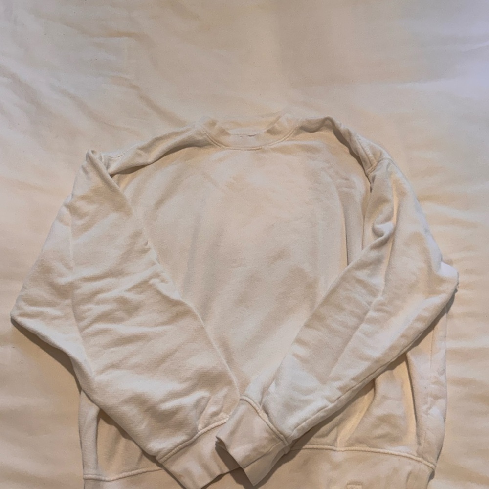 SET Active White Ivory Lightweight crewneck sweatshirt